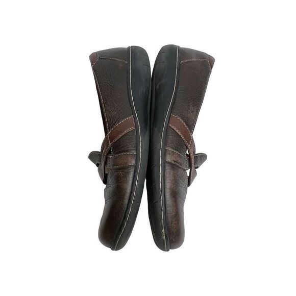 Clarks bendables sixty cruise brown leather criss cross flats size 8 - Picture 12 of 13
